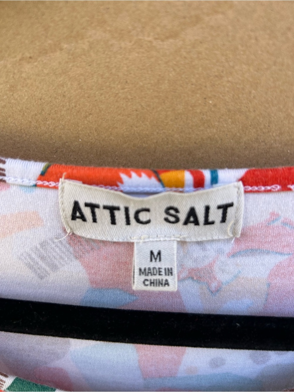 Attic Salt Abstract Fox Retro Mod Dress fit flare medium eclectic whimsical - Picture 3 of 10